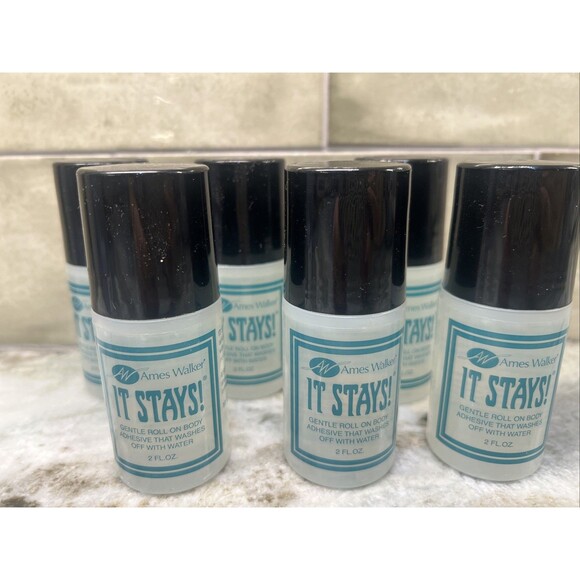 AW It Stays! Body Adhesive (6 Pack) 2 oz Ames Walker Washes Away - Picture 1 of 6
